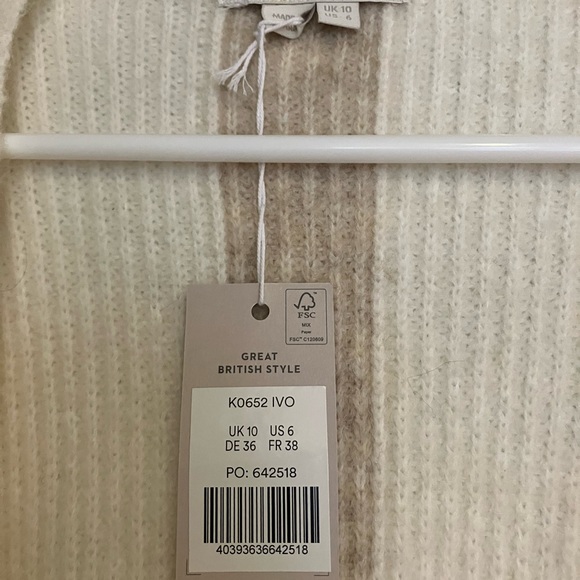 NWT Boden Longline Cardigan - Ivory - Picture 2 of 4